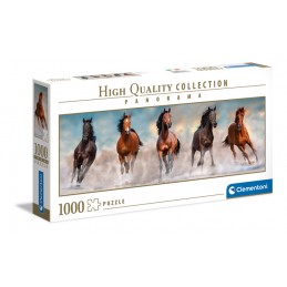 Puzzle 1000 Peças Clementoni Panorama 39607 Horses