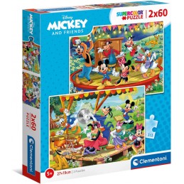 Puzzle 2x60 Peças Clementoni 21620 Mickey and Friends