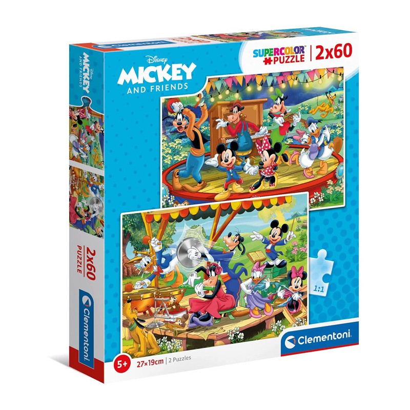 Puzzle 2x60 Peças Clementoni 21620 Mickey and Friends