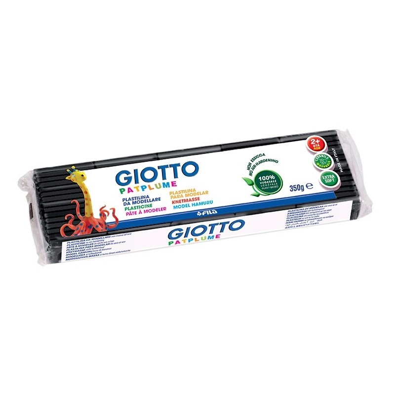 Plasticina Giotto Patplume 350gr 510105 Preto