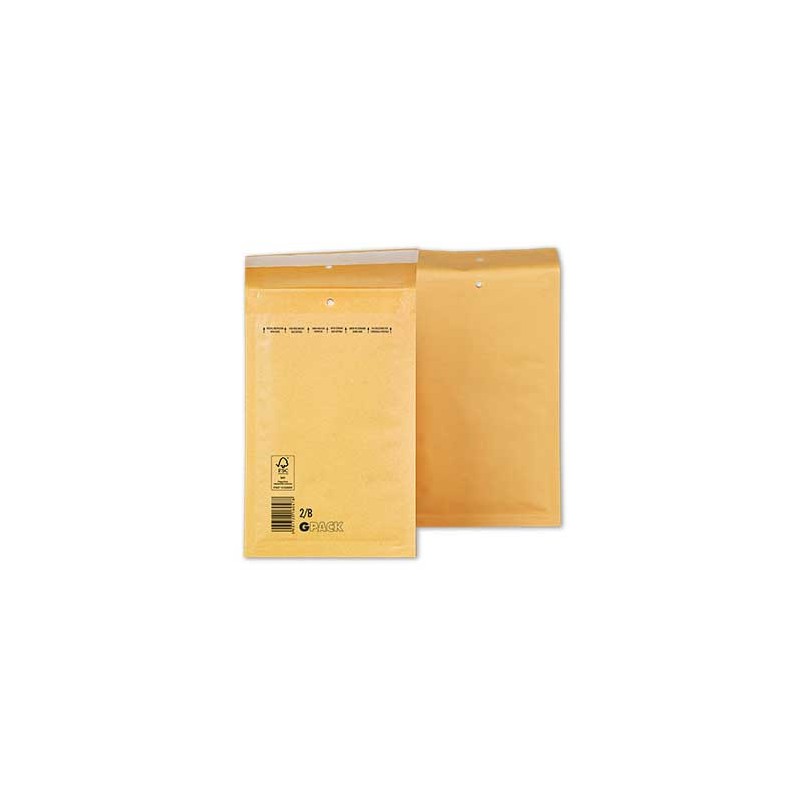 Pack 10 Envelopes Almofadados Kraft 2B-00 120x210