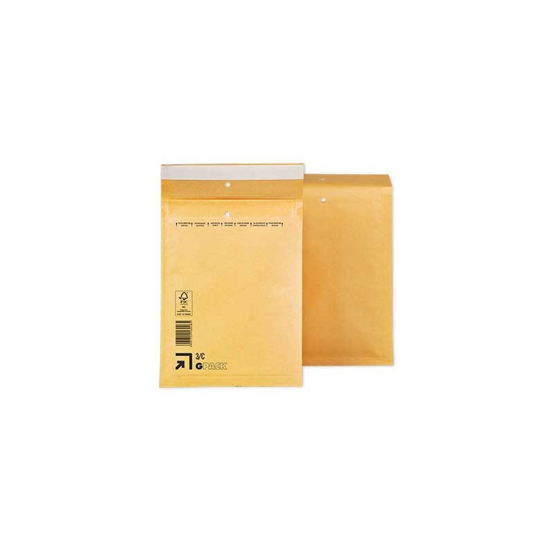 Pack 10 Envelopes Almofadados Kraft 3C-0 150x210 Pack 10 Envelopes Almofadados Kraft 3C-0 150x210