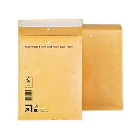 Pack 10 Envelopes Almofadados Kraft 3C-0 150x210
