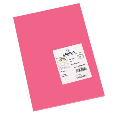 Pack 50 Cartolinas A4 Guarro Íris Canson 40160 Fuschia