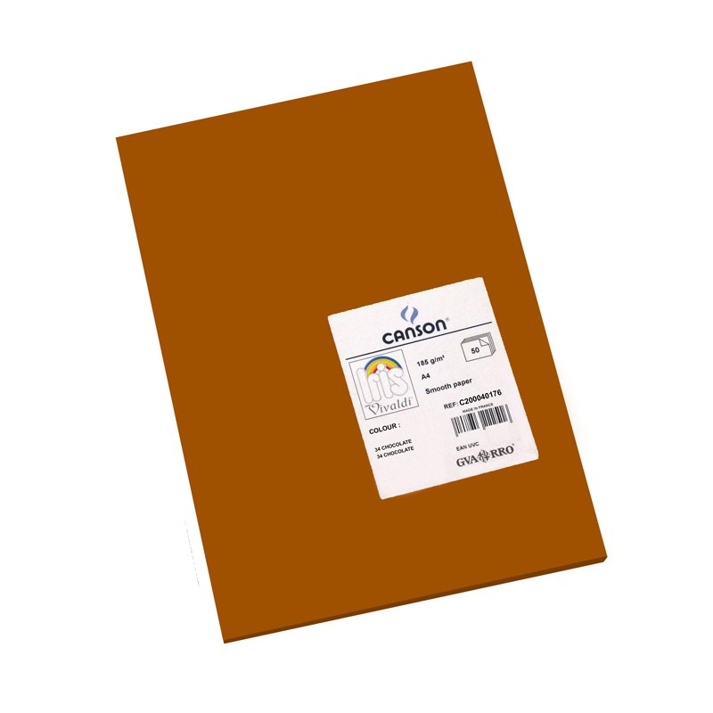 Pack 50 Cartolinas A4 Guarro Íris Canson 40176 Chocolate Pack 50 Cartolinas A4 Guarro Íris Canson 40176 Chocolate