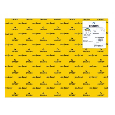 Cartolina A2 240gr Canson Íris Amarelo Gualda 40358 - Pack 25 unidades