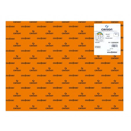 Cartolina A2 240gr Canson Íris Laranja 40362 - Pack 25 unidades