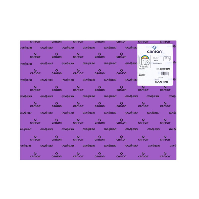 Cartolina A2 240gr Canson Íris Violeta 40371 - Pack 25 unidades