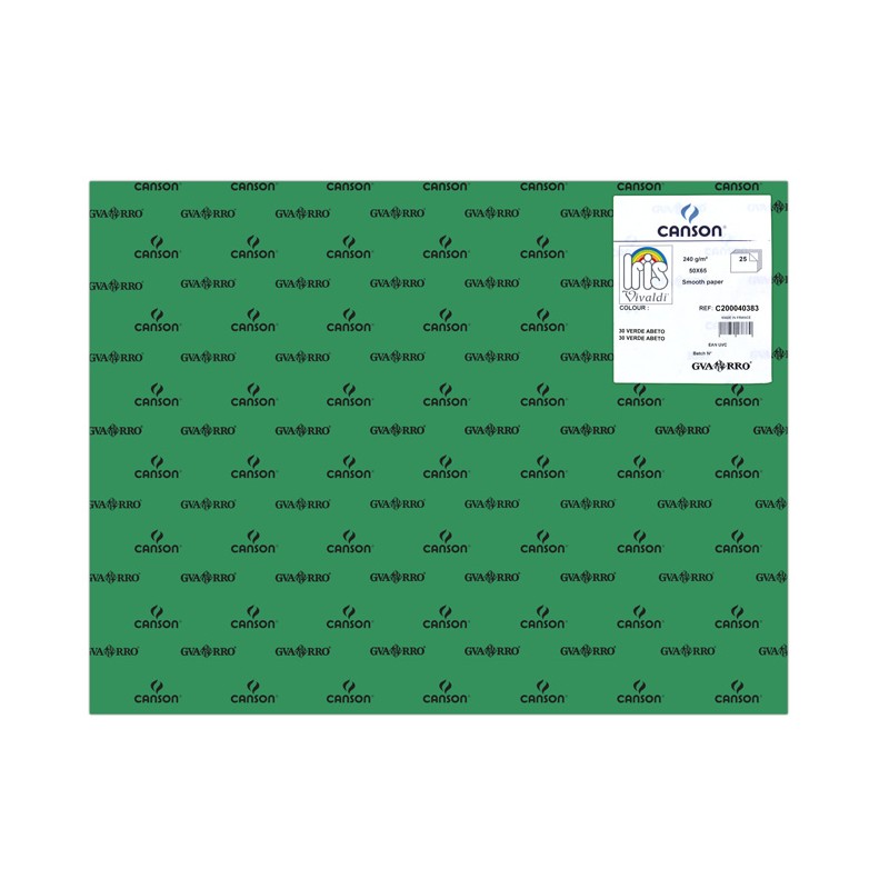 Cartolina A2 240gr Canson Íris Verde Abeto 40383 - Pack 25 unidades