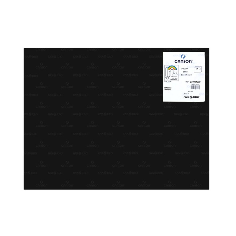 Cartolina A2 240gr Canson Íris Preta 40391 - Pack 25 unidades Cartolina A2 240gr Canson Íris Preta 40391 - Pack 25 unidades