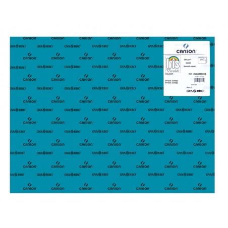 Cartolina A2 240gr Canson Íris Azul Caribe 109816 - Pack 25 unidades