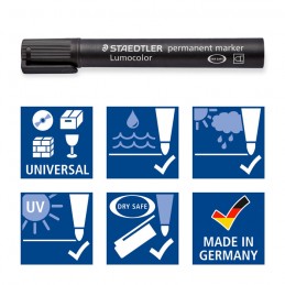 Marcador Permanente Staedtler Ponta Redonda 352 Preto
