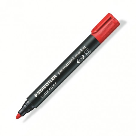 Marcador Permanente Staedtler Ponta Redonda 352 Vermelho