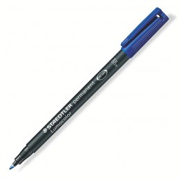 Marcador Permanente Lumocolor Ponta Fina 318 Azul