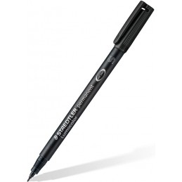 Marcador Staedtler Lumocolor Ponta Super Fina 313-9 Preto