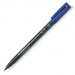 Marcador Staedtler Lumocolor Ponta Super Fina 313-3 Azul