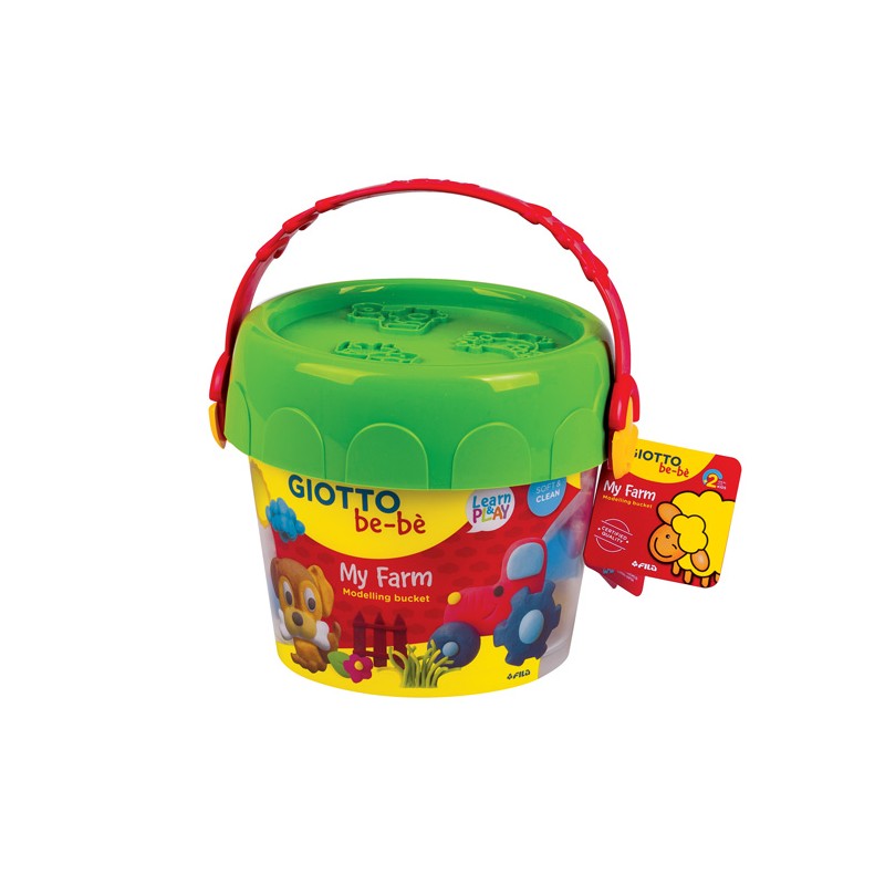 Set Giotto Be-Bé Balde com Pasta de Modelar Farm 468800