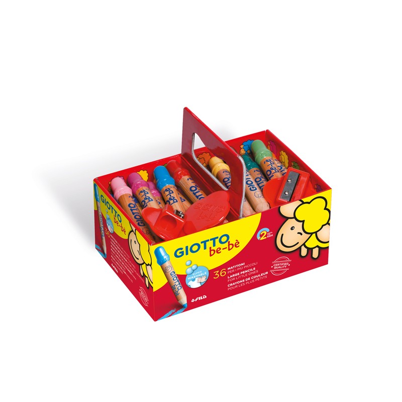 Lápis de Cor Giotto Bebé - Schoolpack 36 unidades + 3 Afias 461300 Lápis de Cor Giotto Bebé - Schoolpack 36 unidades + 3 Afias 461300