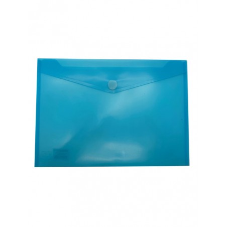 Envelope em Plástico A4 com Velcro 90124 Azul Turquesa