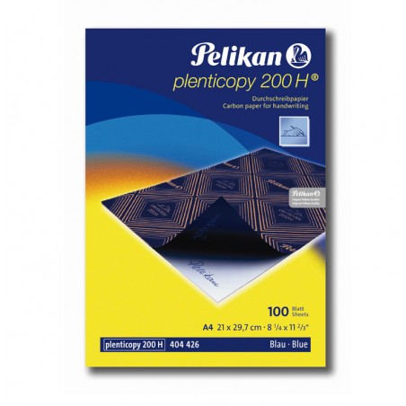 Pack 100 Folhas Papel Químico A4 Pelikan Azul