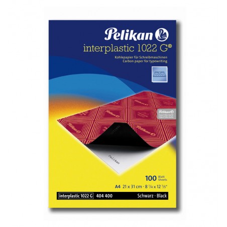 Pack 100 Folhas Papel Químico A4 Pelikan Preto