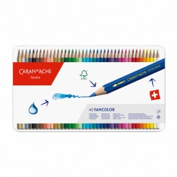 Lápis de Cor Caran d'Ache Fancolor - Caixa Metálica 40 unidades