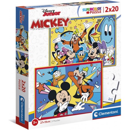 Puzzle 2x20 Peças Clementoni 24791 Disney Mickey