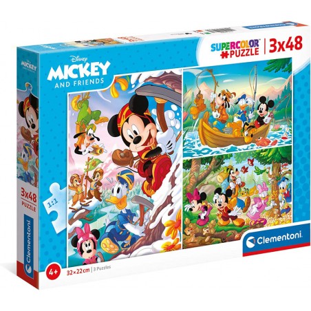 Puzzle 3x48 Peças Clementoni 25266 Mickey and Friends