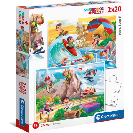 Puzzle 2x20 Peças Clementoni 24780 Desportos