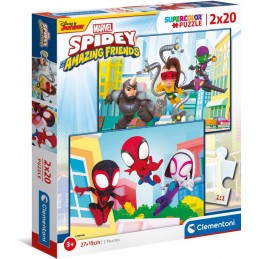 Puzzle 2x20 Peças Clementoni 24794 Spidey and Friends