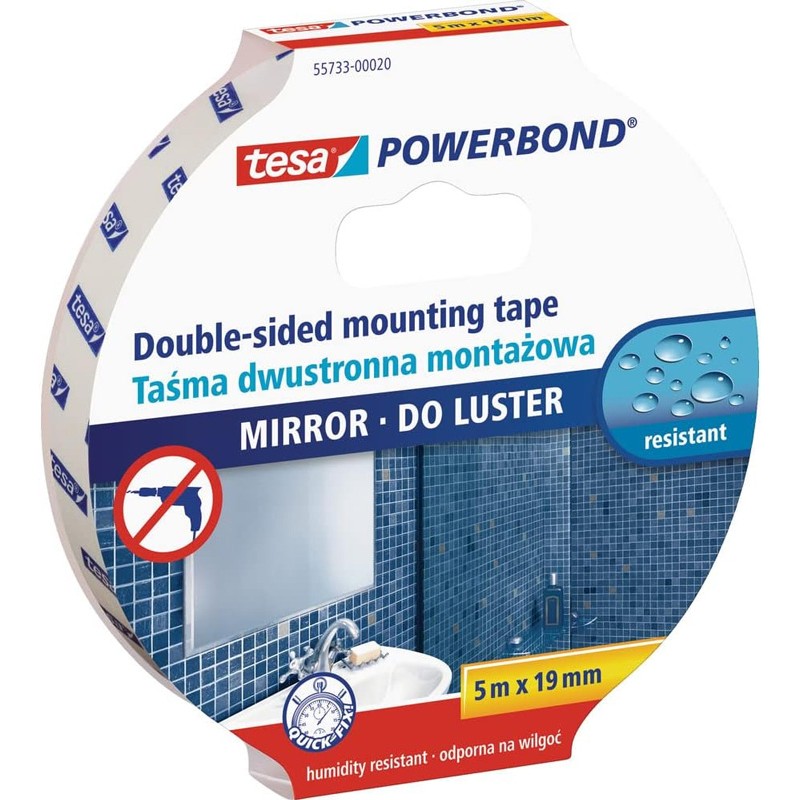 Fita Adesiva Dupla Face Tesa Powerbond Espelhos 5x19mm 55733