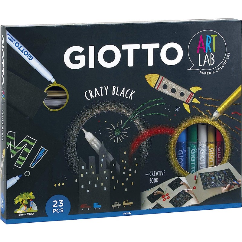 Giotto Art Lab Crazy Black 23 peças 581600 Giotto Art Lab Crazy Black 23 peças 581600