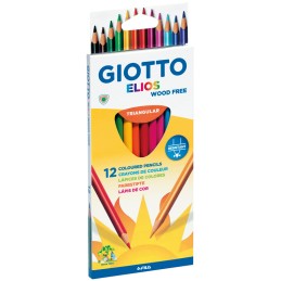 Lápis de Cor Giotto Elios Triangulares 275800 - Caixa 12 unidades