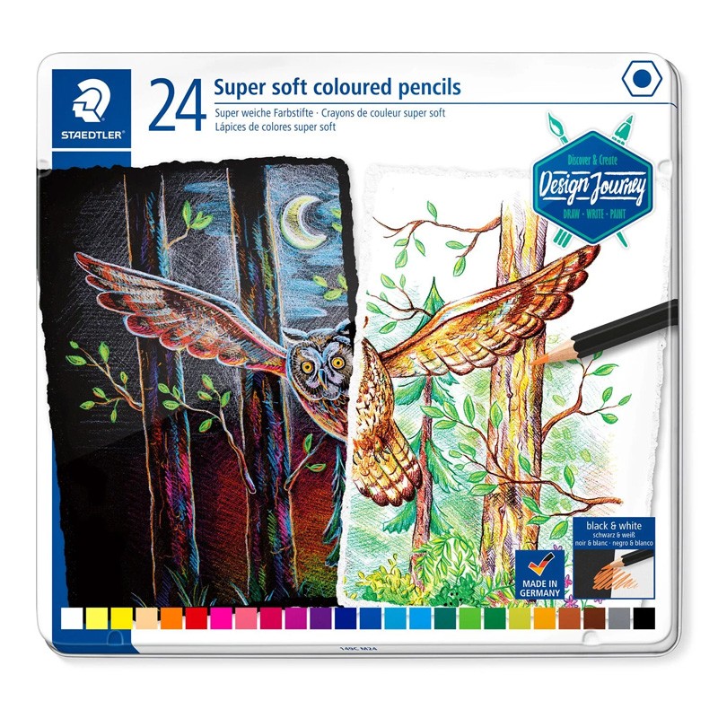 Lápis de Cor Staedtler Design Journey 149C - Caixa Metal 24 unidades Lápis de Cor Staedtler Design Journey 149C - Caixa Metal 24 unidades