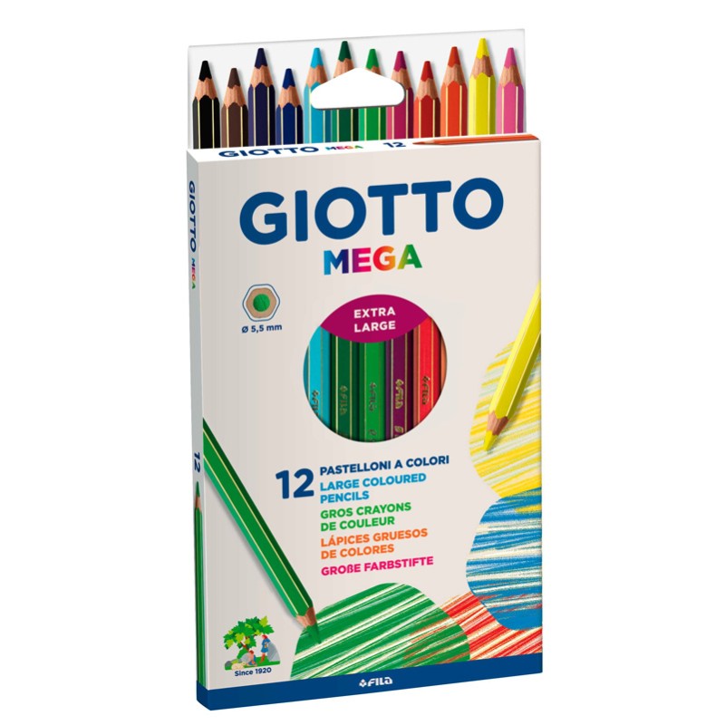 Lápis de Cor Giotto Mega 225600 - Caixa 12 unidades Lápis de Cor Giotto Mega 225600 - Caixa 12 unidades