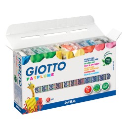 Plasticina Giotto Patplume 150gr 511900 - Caixa 12 Barras Cores Sortidas