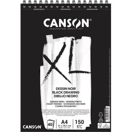 Canson XL - Bloco Dessin Noir 40 Folhas 150gr A4