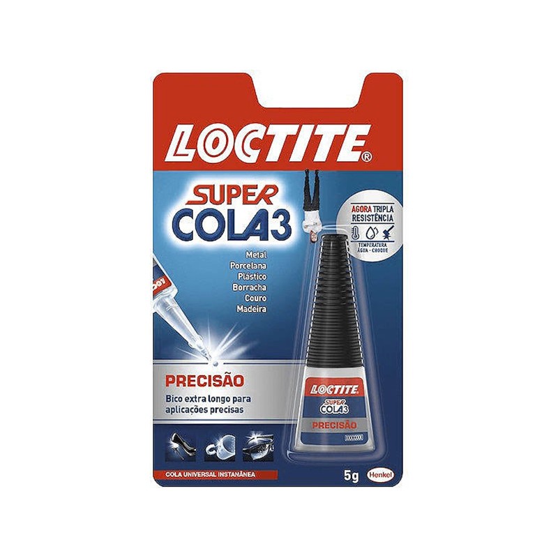 Super Cola 3 Loctite Precisão 5 gramas Super Cola 3 Loctite Precisão 5 gramas