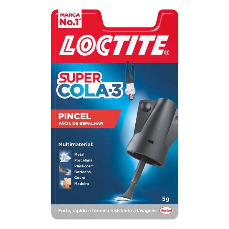 Super Cola 3 Loctite 5 gramas - Aplicador de Pincel