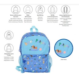 Mochila Dog Person Blue