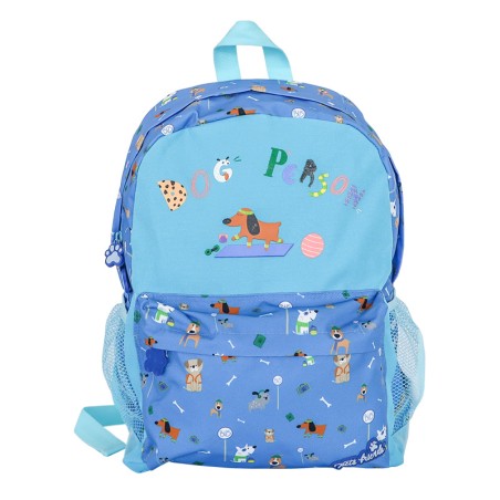 Mochila Dog Person Blue