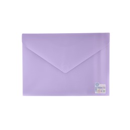 Envelope em Plástico A4 com Velcro 90105 Lilás Pastel