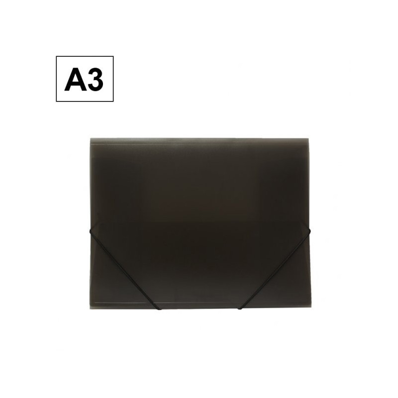 Capa Plástica com Elásticos A3 Plus Office Cinza Escuro