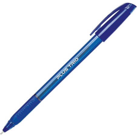 Esferográfica Plus Office Trio Azul