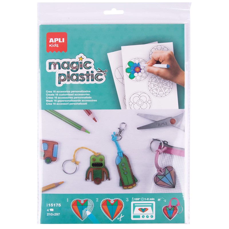 Papel Mágico A4 Apli 15175 - Pack 4 Folhas Papel Mágico A4 Apli 15175 - Pack 4 Folhas