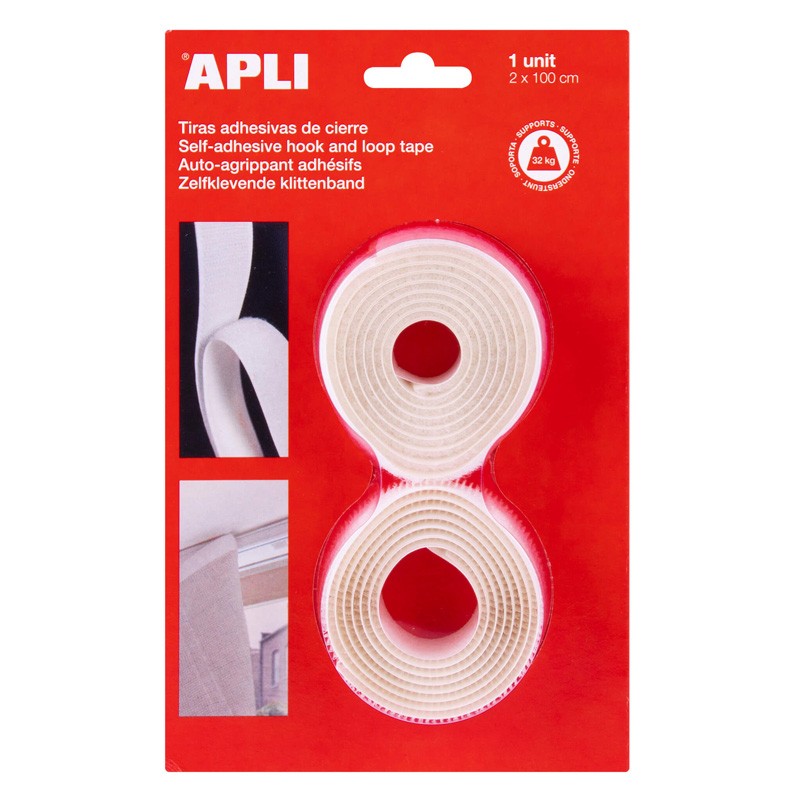 Fita Velcro Branca Apli 20mm x 1 Metro 13657 Fita Velcro Branca Apli 20mm x 1 Metro 13657