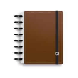 Caderno Folhas Extraíveis Ambar EcoSmart PU A5 Castanho