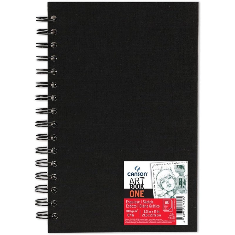 Diário Gráfico Espiral 100 Páginas Canson A4 Preto 39212 Diário Gráfico Espiral 100 Páginas Canson A4 Preto 39212