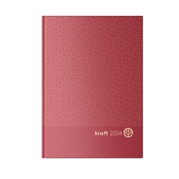 Agenda Secretária A5 Ambar Kraft 2024 Vermelha