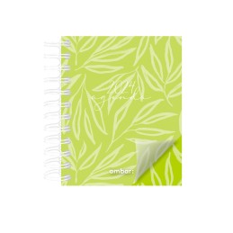 Agenda Mini Secretária Espiral A6 Ambar Look 2024 Verde